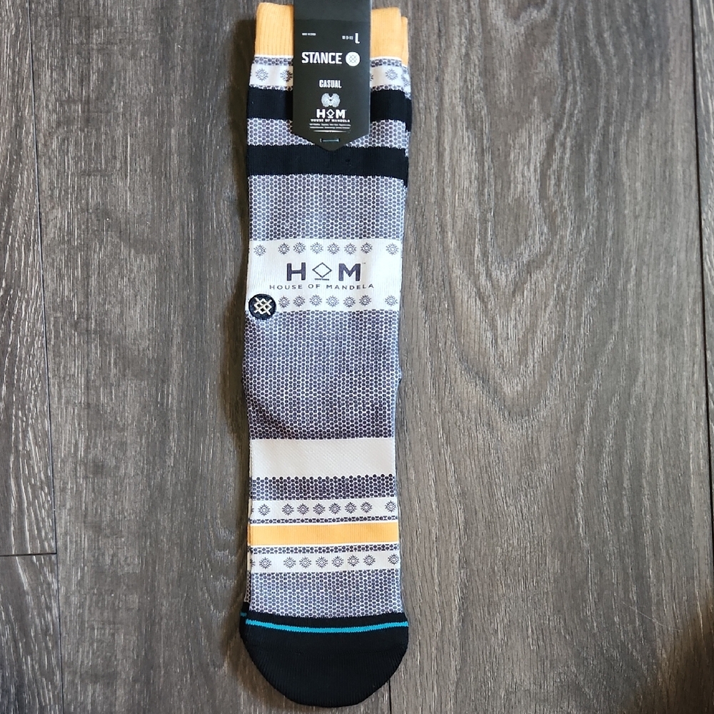 Stance Men's Geometric Socks - Black, Gray, and Gold